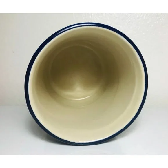 Ceramic Crock Floral Design Decorative Countertop 5.5" Utensil Holder 1 Quart - Picture 6 of 7